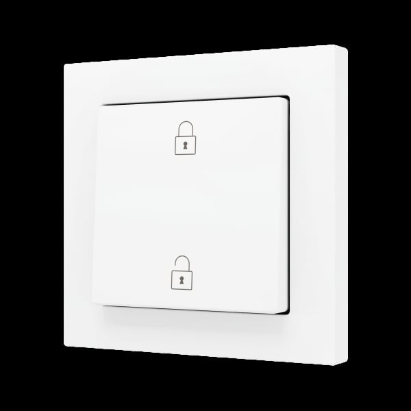 ZENNIO - ZS55. Soft Einfachtaster für 2 Binäreingänge 55x55mm-Weiß matt-Custom Design