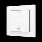 ZENNIO - ZS55. Soft Einfachtaster für 2 Binäreingänge 55x55mm-Weiß matt-Custom Design