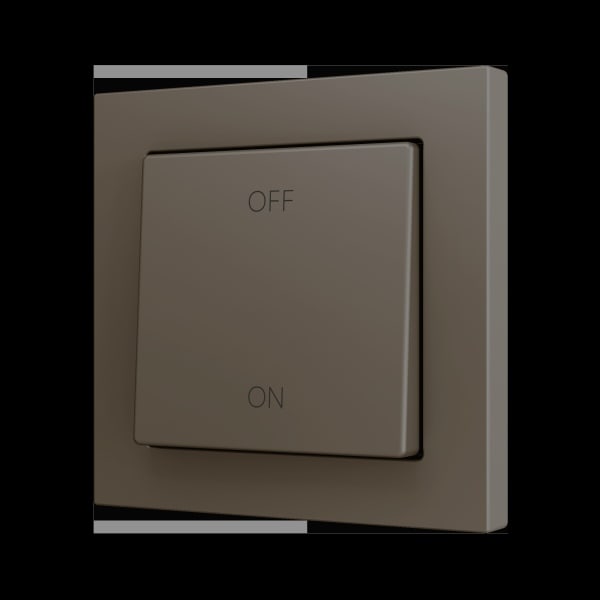 ZENNIO - ZS55. Soft Einfachtaster für 2 Binäreingänge 55x55mm-Mokka-Custom Design