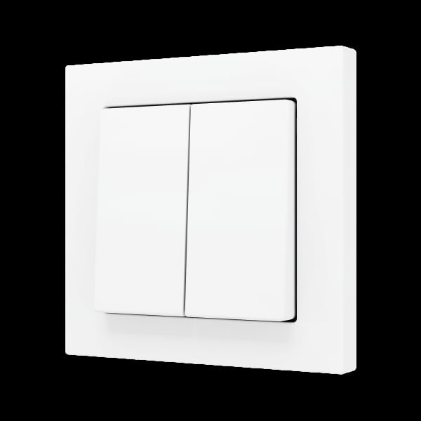 ZENNIO - ZS55. Soft Doppeltaster für 4 Binäreingänge 55x55mm-Weiß matt