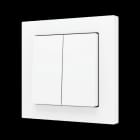 ZENNIO - ZS55. Soft Doppeltaster für 4 Binäreingänge 55x55mm-Weiß matt