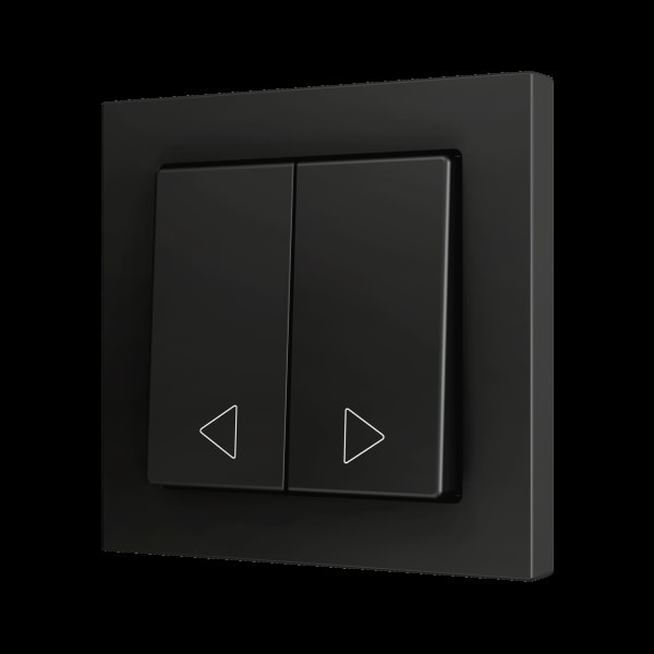 ZENNIO - ZS55. Soft Doppeltaster für 2 Binäreingänge 55x55mm-Schwarz-Custom Design