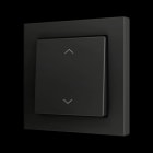 ZENNIO - ZS55. Soft Einfachtaster für 2 Binäreingänge 55x55mm-Jalousie Symbol-Schwarz