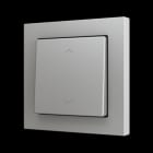 ZENNIO - ZS55. Soft Einfachtaster für 2 Binäreingänge 55x55mm-Jalousie Symbol-Silber