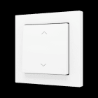 ZENNIO - ZS55. Soft Einfachtaster für 2 Binäreingänge 55x55mm-Jalousie Symbol-Weiß matt
