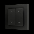 ZENNIO - ZS55. Soft Doppeltaster für 4 Binäreingänge 55x55mm-Jalousie Symbol-Schwarz