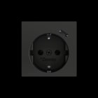 ZENNIO - ZS55. Schuko-Steckdosenabdeckung mit USB C 55x55mm-Schwarz
