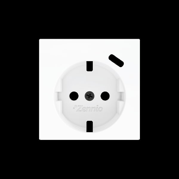 ZENNIO - ZS55. Schuko-Steckdosenabdeckung mit USB C 55x55mm-Weiß matt