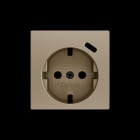 ZENNIO - ZS55. Schuko-Steckdosenabdeckung mit USB C 55x55mm-Champagne