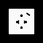 ZENNIO - ZS55. Euro-Amerikanischer Steckdosenabdeckung mit USB C 55x55mm-Wei? matt