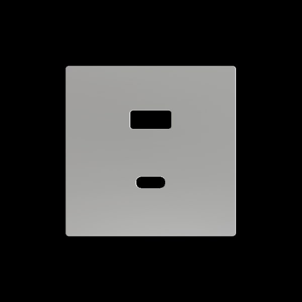 ZENNIO - ZS55. Abdeckplatte für Zweifach-USB-Ladegerät C+A 55x55mm-Silber