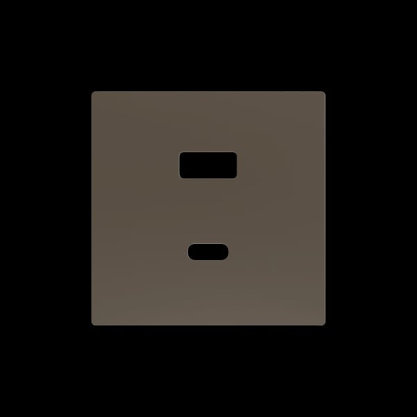 ZENNIO - ZS55. Abdeckplatte für Zweifach-USB-Ladegerät C+A 55x55mm-Mokka