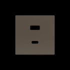 ZENNIO - ZS55. Abdeckplatte für Zweifach-USB-Ladegerät C+A 55x55mm-Mokka