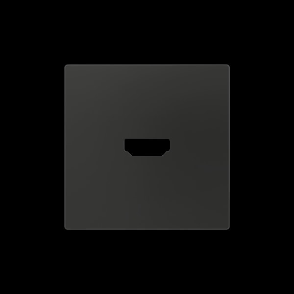 ZENNIO - ZS55. Abdeckung für HDMI Einsatz 55x55mm-Schwarz