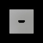 ZENNIO - ZS55. Abdeckung für HDMI Einsatz 55x55mm-Silber