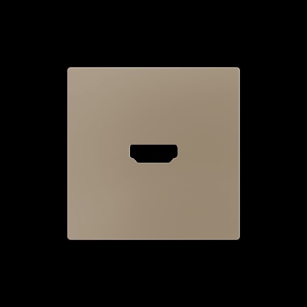 ZENNIO - ZS55. Abdeckung für HDMI Einsatz 55x55mm-Champagne