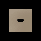 ZENNIO - ZS55. Abdeckung für HDMI Einsatz 55x55mm-Champagne