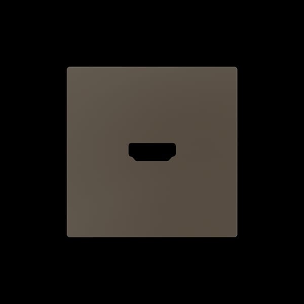 ZENNIO - ZS55. Abdeckung für HDMI Einsatz 55x55mm-Mokka