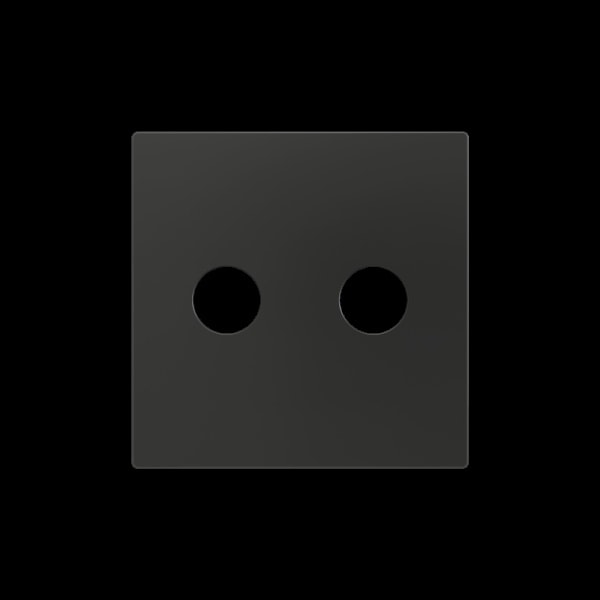 ZENNIO - ZS55. Abdeckung für Chinch-Einsatz 55x55mm-Schwarz