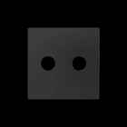 ZENNIO - ZS55. Abdeckung für Chinch-Einsatz 55x55mm-Schwarz