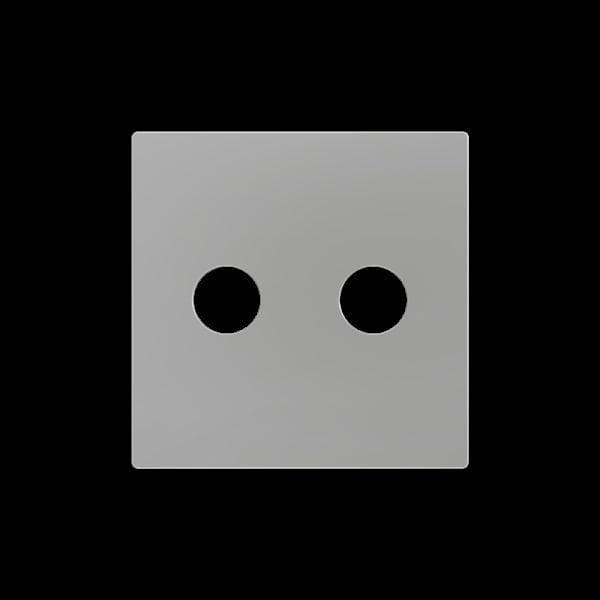 ZENNIO - ZS55. Abdeckung für Chinch-Einsatz 55x55mm-Silber