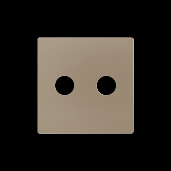 ZENNIO - ZS55. Abdeckung für Chinch-Einsatz 55x55mm-Champagne