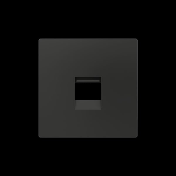 ZENNIO - ZS55. Abdeckung für  RJ45 Anschluß 55x55mm-1 Modul-Schwarz