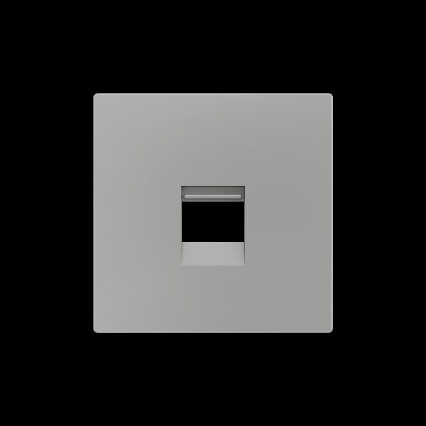 ZENNIO - ZS55. Abdeckung für RJ45 Anschluß 55x55mm-1 Modul-Silber