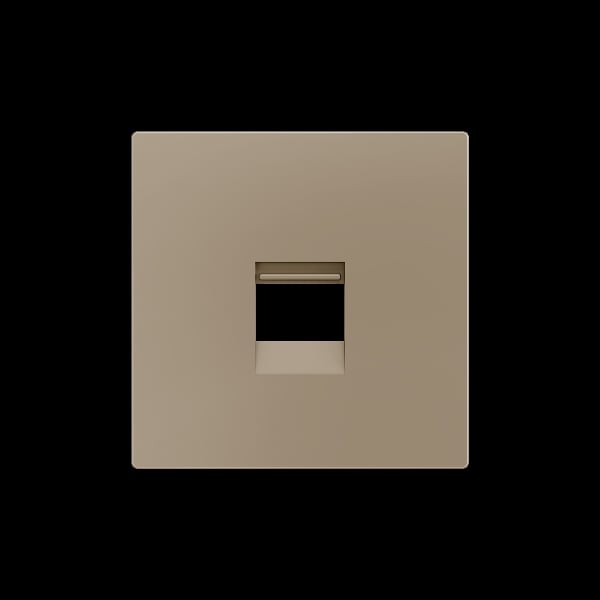 ZENNIO - ZS55. Abdeckung für  RJ45 Anschluß 55x55mm-1 Modul-Champagne