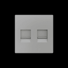 ZENNIO - ZS55. Abdeckung für  RJ45 Anschluß 55x55mm-2 Module-Silber