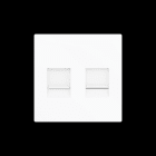 ZENNIO - ZS55. Abdeckung für  RJ45 Anschluß 55x55mm-2 Module-Weiß matt