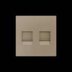ZENNIO - ZS55. Abdeckung für  RJ45 Anschluß 55x55mm-2 Module-Champagne