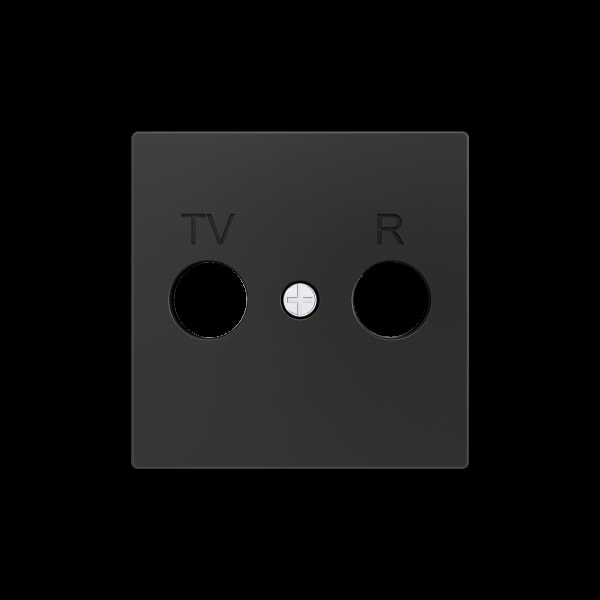 ZENNIO - ZS55. Abdeckung für TV/R Einsatz 55x55mm-Schwarz