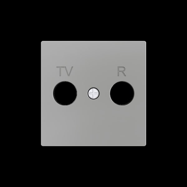ZENNIO - ZS55. Abdeckung für TV/R Einsatz 55x55mm-Silber
