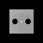 ZENNIO -  ZS55. Abdeckung für TV/R Einsatz 55x55mm-Silber