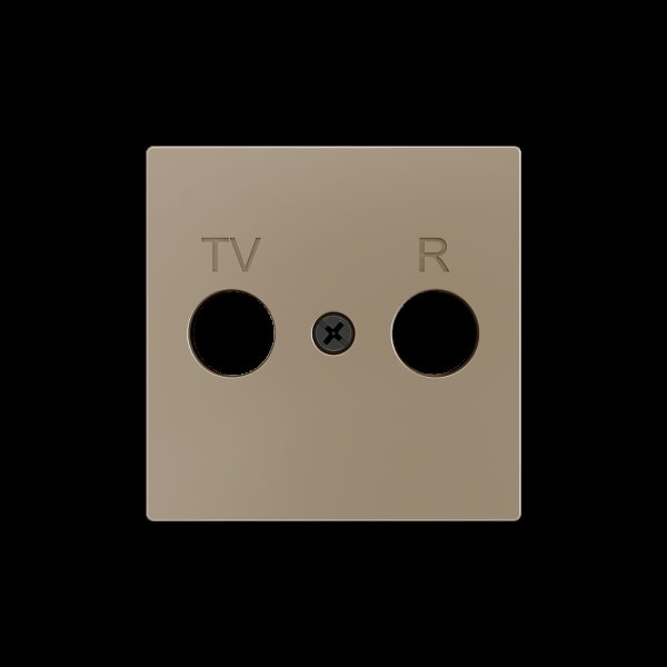 ZENNIO -  ZS55. Abdeckung für TV/R Einsatz 55x55mm-Champagne