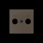 ZENNIO -  ZS55. Abdeckung für TV/R Einsatz 55x55mm-Mokka