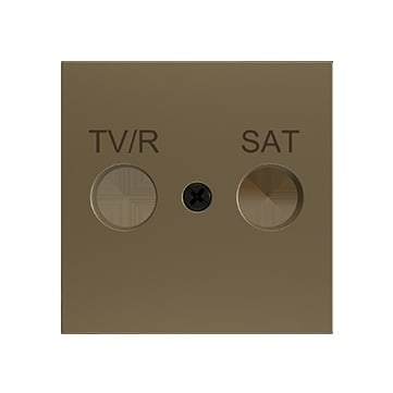 ZENNIO - ZS55. Abdeckung für TV-R/SAT Einsatz 55x55mm-Champagne