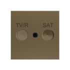 ZENNIO - ZS55. Abdeckung für TV-R/SAT Einsatz 55x55mm-Champagne