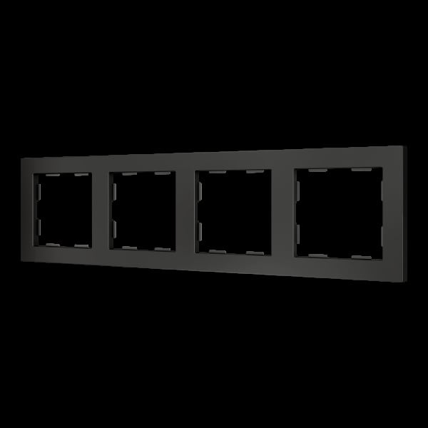 ZENNIO - ZS55. Rahmen-4 Module-Schwarz