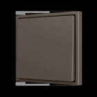 ZENNIO - ZS70. Soft Einfachtaster für 2 Binäreingänge 70x70mm-Mokka