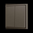 ZENNIO - ZS70. Soft Doppeltaster für 4 Binäreingänge 70x70mm-Mokka