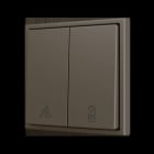 ZENNIO - ZS70. Soft Doppeltaster für 2 Binäreingänge 70x70mm-Mokka-Custom Design