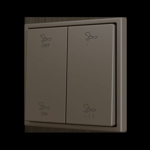 ZENNIO - ZS70. Soft Doppeltaster für 4 Binäreingänge 70x70mm-Mokka-Custom Design