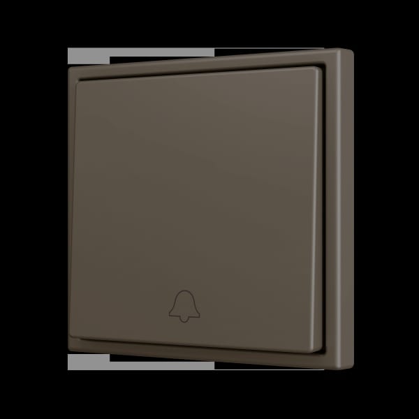ZENNIO - ZS70. Soft Einfachtaster für 1 Binäreingang 70x70mm-Klingel-Symbol-Mokka