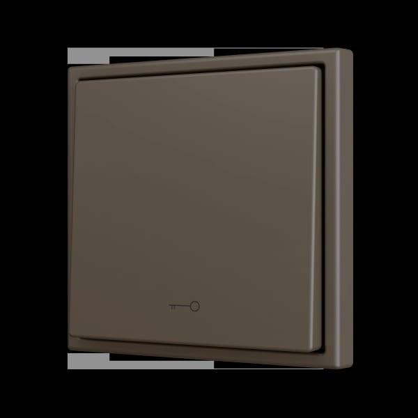 ZENNIO - ZS70. Soft Einfachtaster für 1 Binäreingang 70x70mm-Schlüssel-Symbol-Mokka