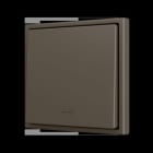 ZENNIO - ZS70. Soft Einfachtaster für 1 Binäreingang 70x70mm-Schlüssel-Symbol-Mokka