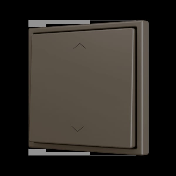 ZENNIO - ZS70. Soft Einfachtaster für 2 Binäreingänge 70x70mm-Jalousie-Symbol-Mokka