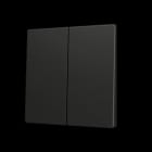 ZENNIO - ZS70. Tasterabdeckung f. Soft KNX Doppeltaster 70x70mm. Schwarz