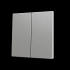 ZENNIO - ZS70. Tasterabdeckung für Soft KNX Doppeltaster 70x70mm. Silber